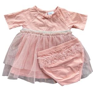 Hanna Andersson Dress Tulle 3-6 Months 60 Bloomers Set Special Occasion